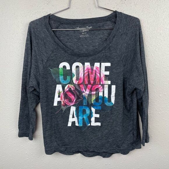 American Eagle Come As You Are T-Shirt Size XS EUC - Picture 1 of 5
